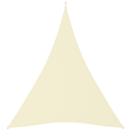 vidaXL Voile de parasol tissu oxford triangulaire 5x6x6 m crème