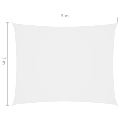 vidaXL Voile de parasol tissu oxford rectangulaire 3x5 m blanc