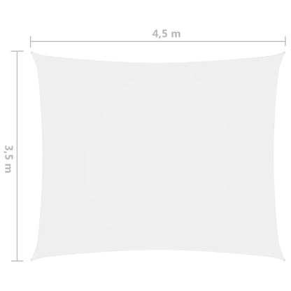 vidaXL Voile de parasol tissu oxford rectangulaire 3,5x4,5 m blanc