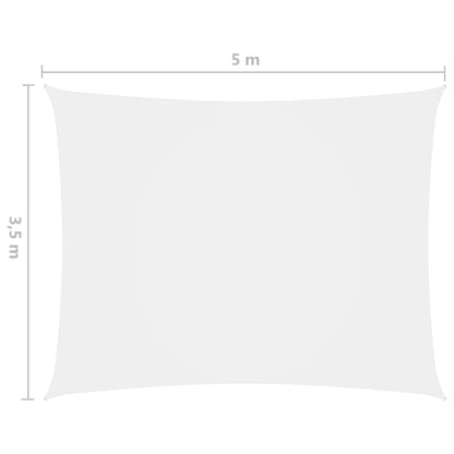vidaXL Voile de parasol tissu oxford rectangulaire 3,5x5 m blanc