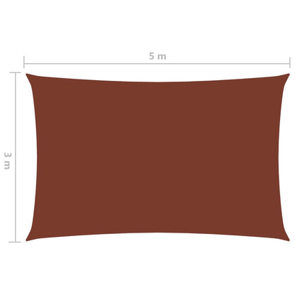 vidaXL Voile de parasol tissu oxford rectangulaire 3x5 m terre cuite