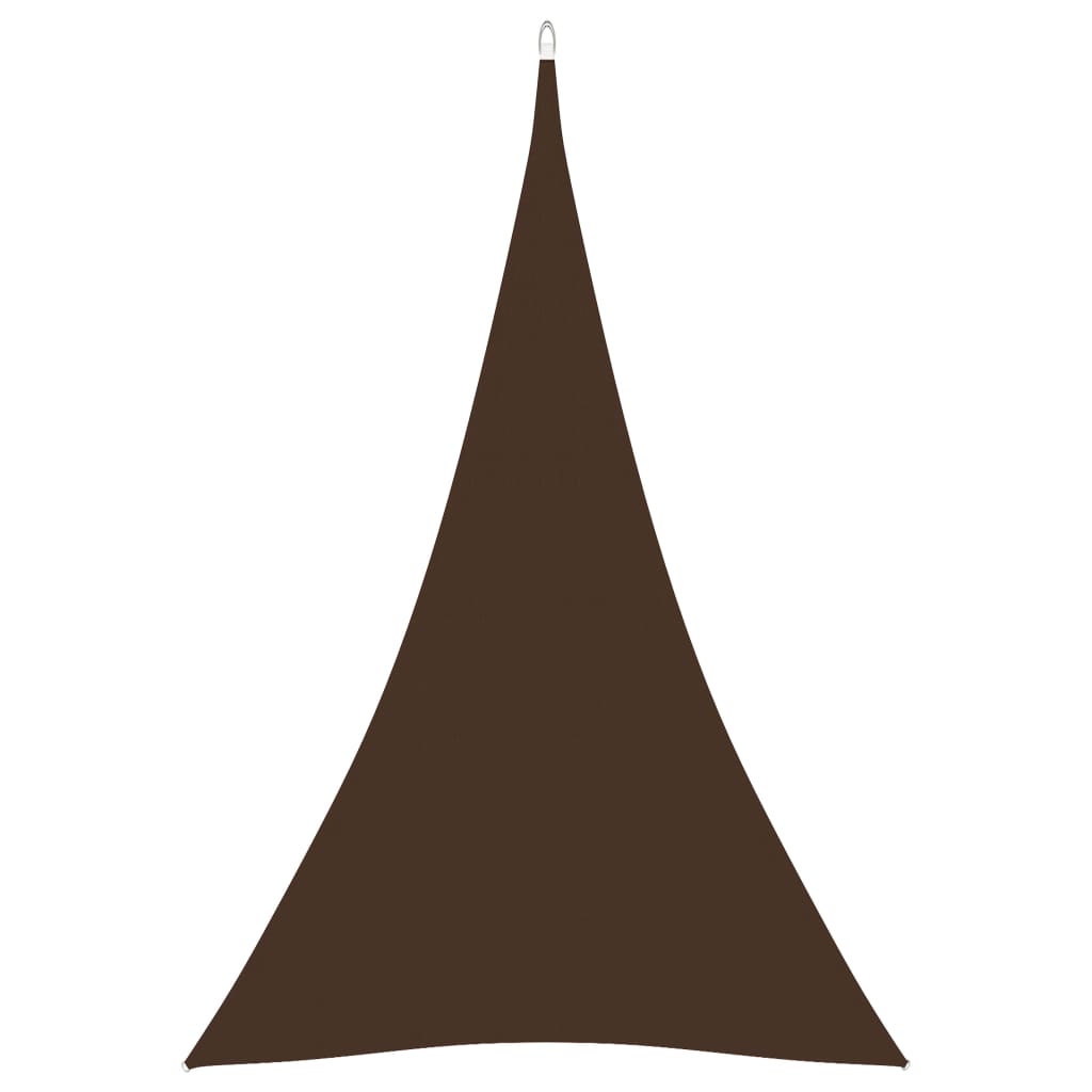 vidaXL Voile de parasol Tissu Oxford triangulaire 5x6x6 m marron