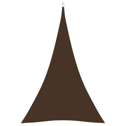 vidaXL Voile de parasol Tissu Oxford triangulaire 5x6x6 m marron