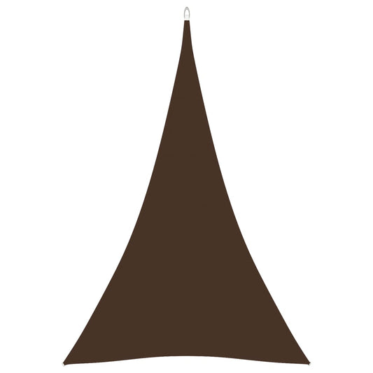 vidaXL Voile de parasol Tissu Oxford triangulaire 5x6x6 m marron