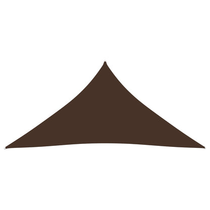 vidaXL Voile de parasol Tissu Oxford triangulaire 5x6x6 m marron