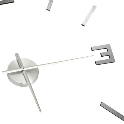 vidaXL Horloge murale 3D Design moderne Argenté 100 cm XXL