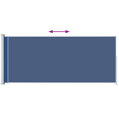 vidaXL Auvent latéral rétractable de patio 180x500 cm Bleu
