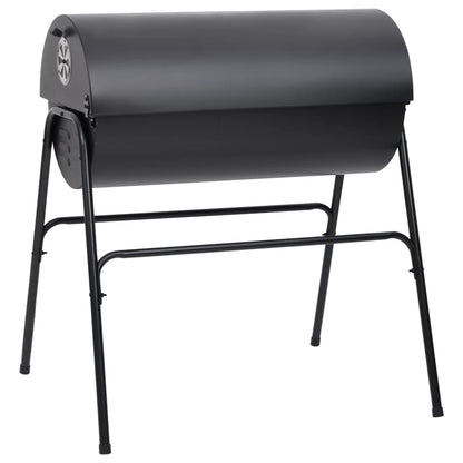 vidaXL Gril à baril avec 2 grilles de cuisson Noir 80x95x90 cm Acier