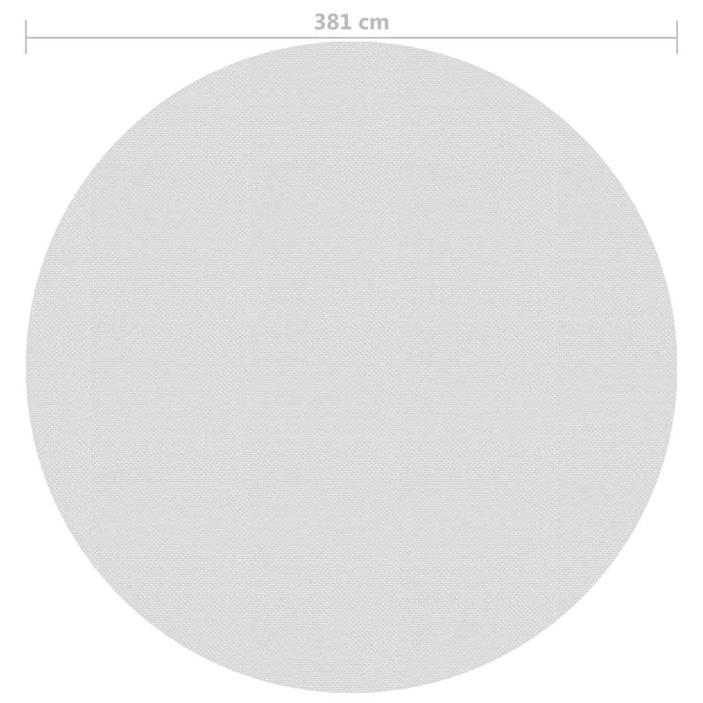 vidaXL Film solaire de piscine flottant PE 381 cm Gris