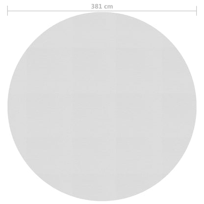 vidaXL Film solaire de piscine flottant PE 381 cm Gris