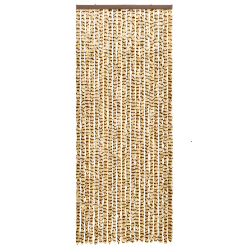 vidaXL Moustiquaire Beige et marron 56x185 cm Chenille