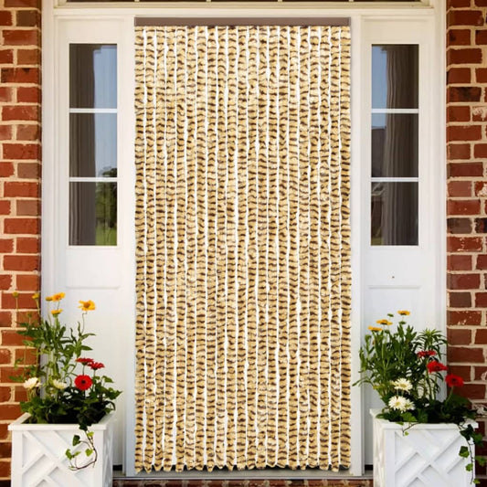vidaXL Moustiquaire Beige et marron 90x220 cm Chenille