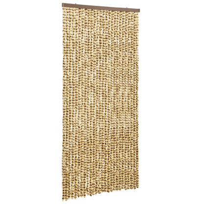 vidaXL Moustiquaire Beige et marron 100x220 cm Chenille