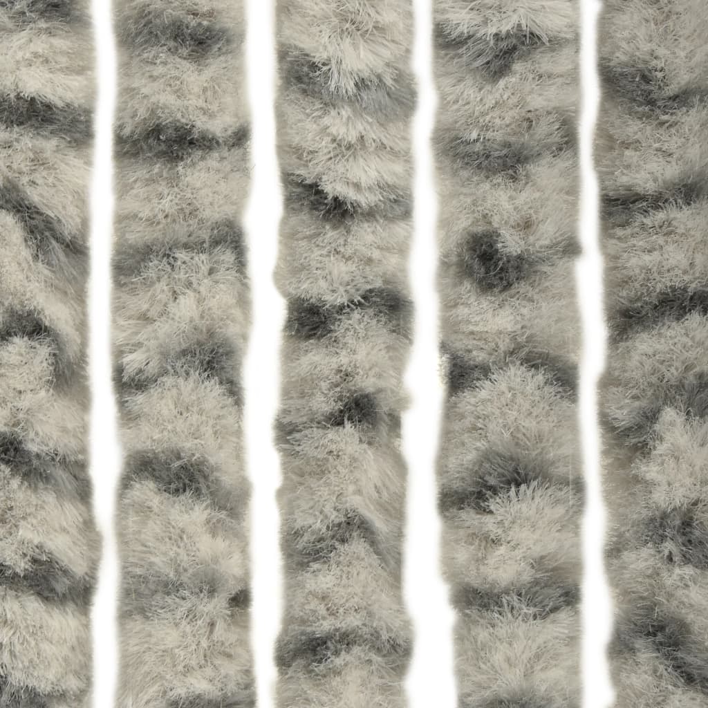 vidaXL Moustiquaire Gris clair et gris foncé 56x185 cm Chenille