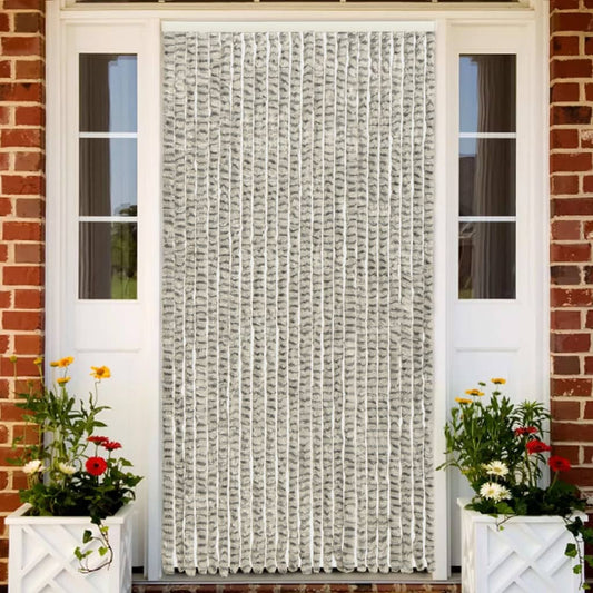 vidaXL Moustiquaire Gris clair et gris foncé 100x220 cm Chenille