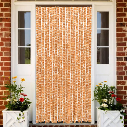 vidaXL Moustiquaire Ocre et blanc 90x220 cm Chenille