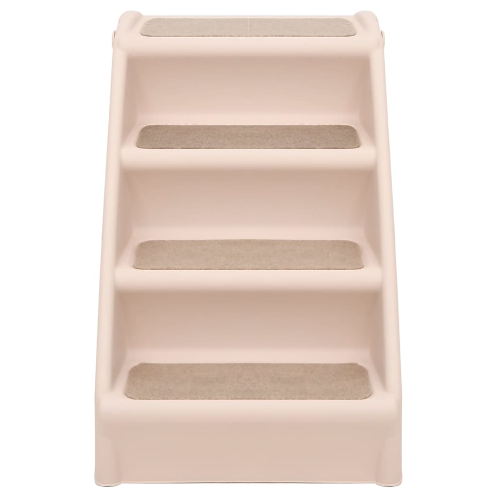 vidaXL Escaliers pliables pour chiens Crème 62x40x49,5 cm