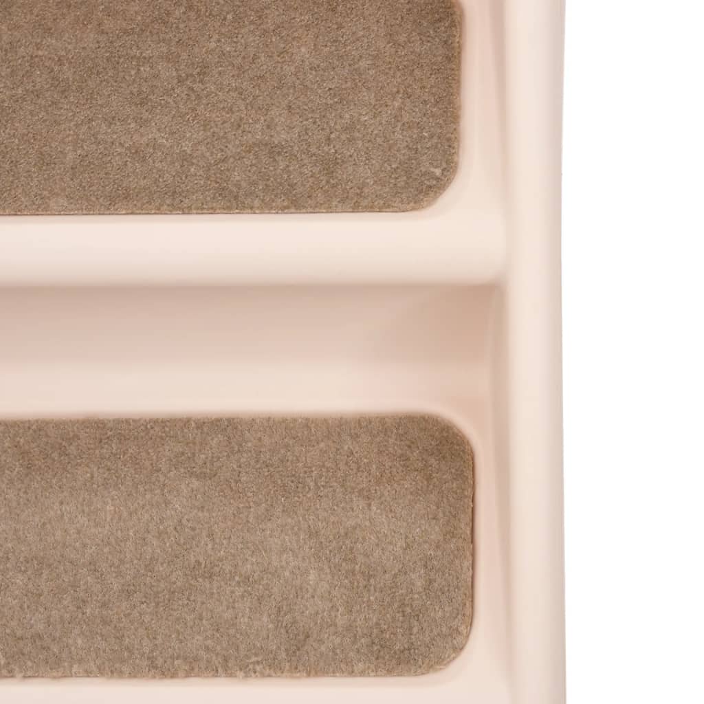 vidaXL Escaliers pliables pour chiens Crème 62x40x49,5 cm
