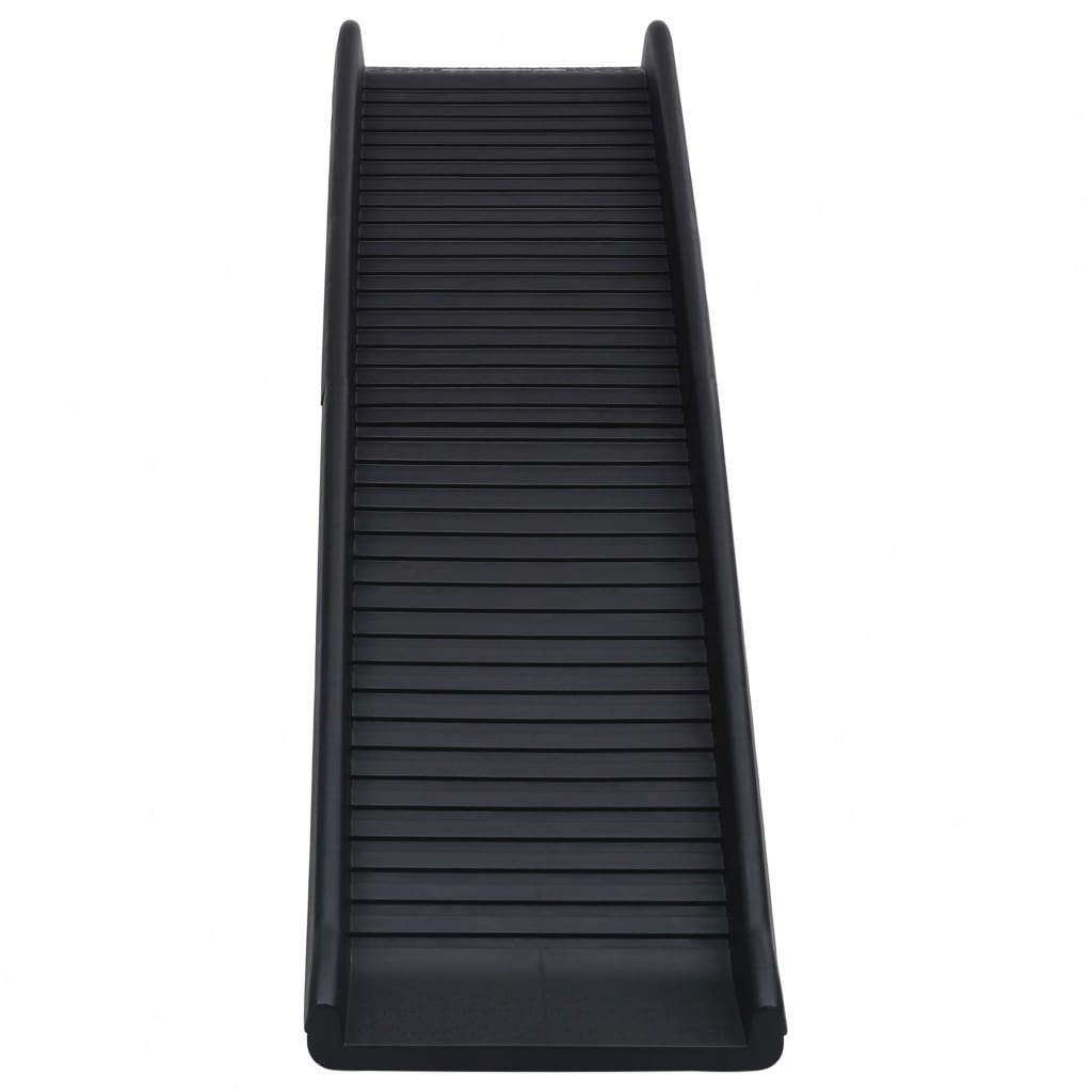 vidaXL Rampe de voiture pliable pour chiens Noir 155,5x40x15,5 cm