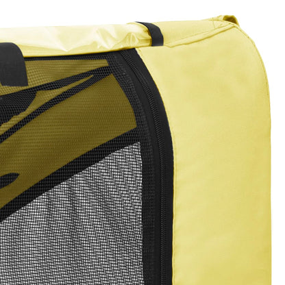 vidaXL Remorque de vélo pour animaux de compagnie jaune et noir