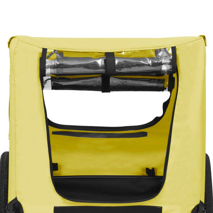 vidaXL Remorque de vélo pour animaux de compagnie jaune et noir