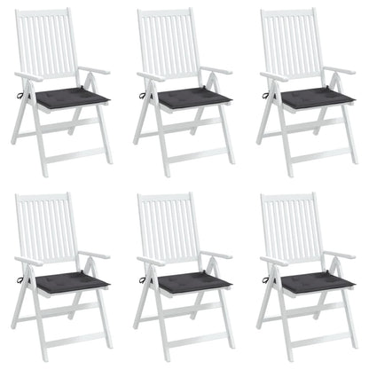vidaXL Coussins de chaise de jardin 6 pcs anthracite 40x40x3 cm