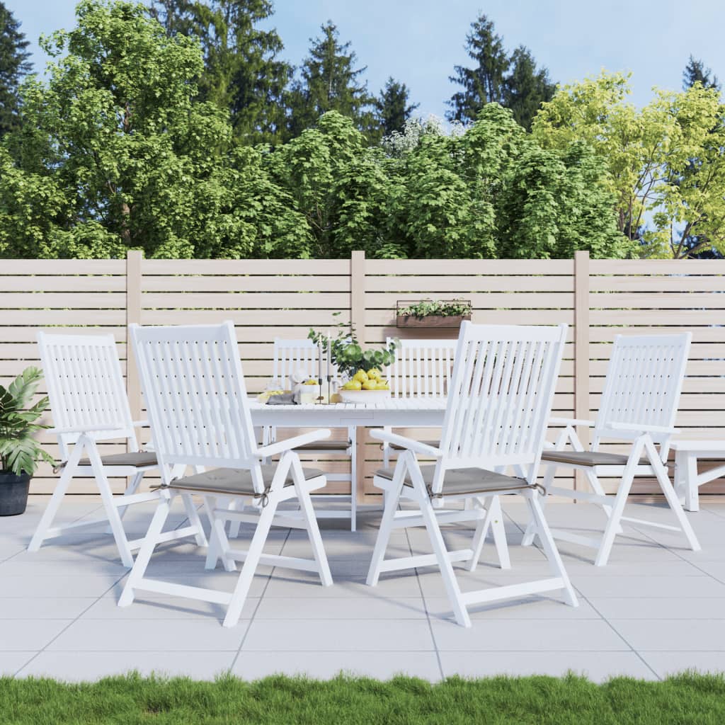 vidaXL Coussins de chaise de jardin 6 pcs gris 40x40x3 cm tissu oxford