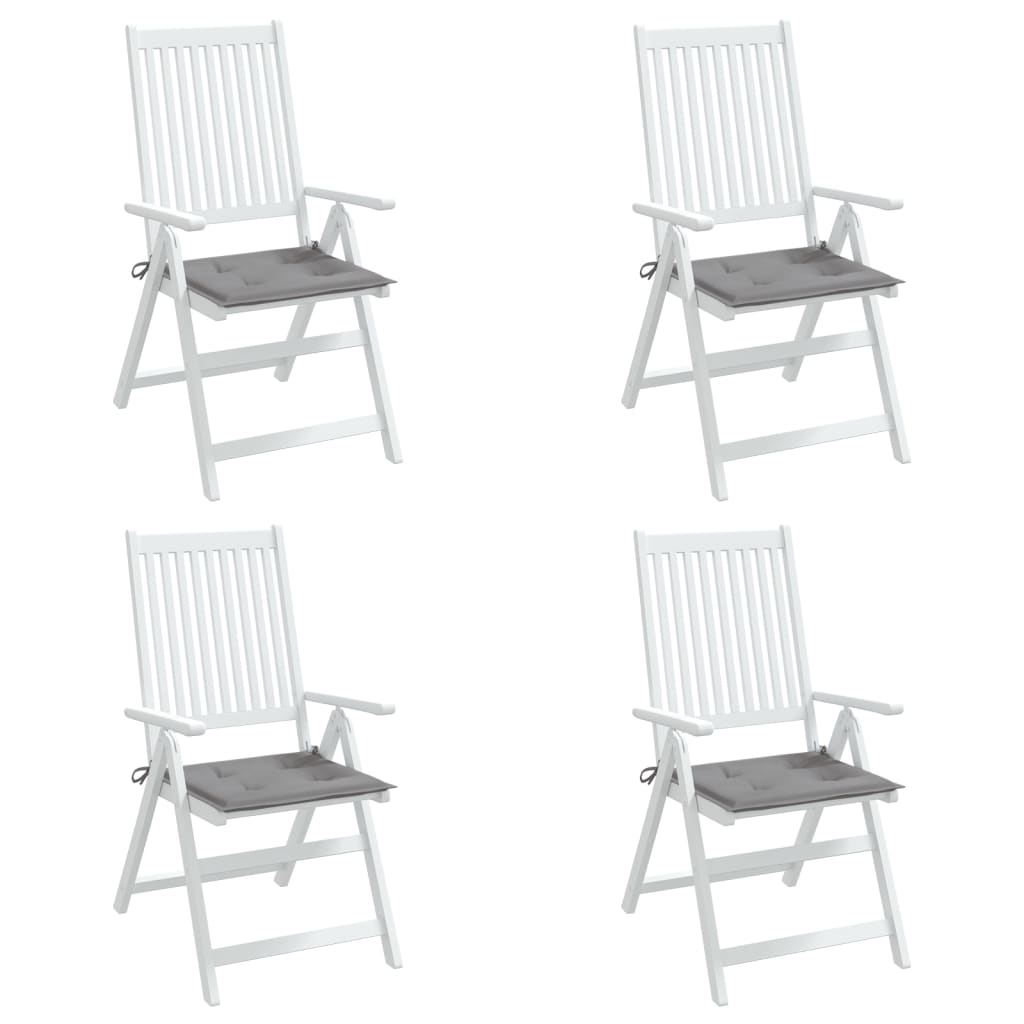 vidaXL Coussins de chaise de jardin 4 pcs gris 50x50x3 cm tissu oxford
