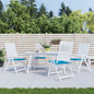 vidaXL Coussins de chaise de jardin 4 pcs bleu 50x50x3 cm tissu oxford