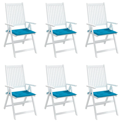 vidaXL Coussins de chaise de jardin 6 pcs bleu 50x50x3 cm tissu oxford