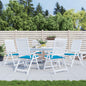 vidaXL Coussins de chaise de jardin 6 pcs bleu 50x50x3 cm tissu oxford