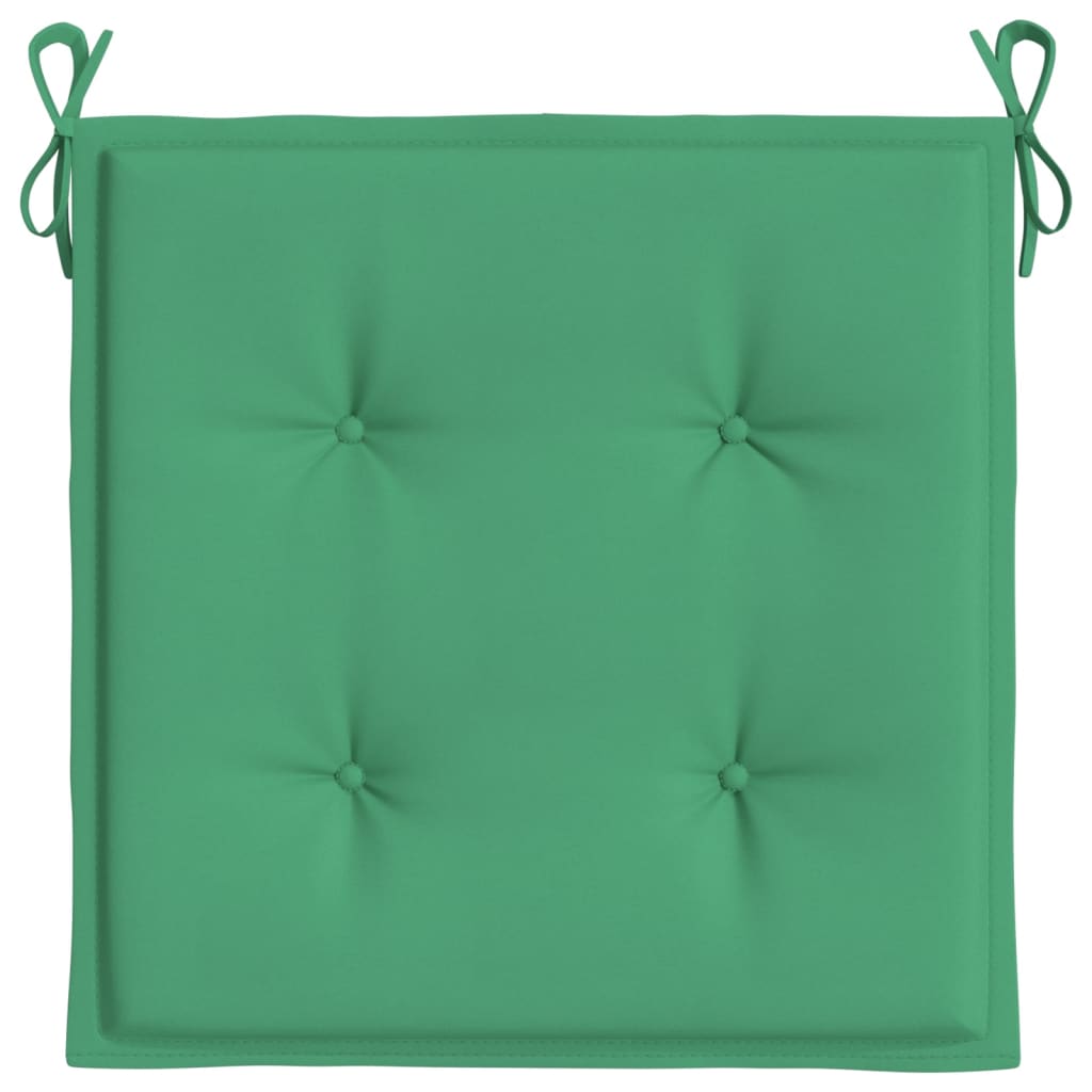 vidaXL Coussins de chaise de jardin 4 pcs vert 50x50x3 cm tissu oxford