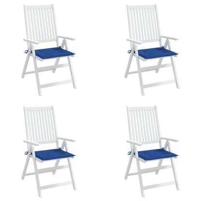 vidaXL Coussins de chaise de jardin 4 pcs bleu royal 50x50x3 cm