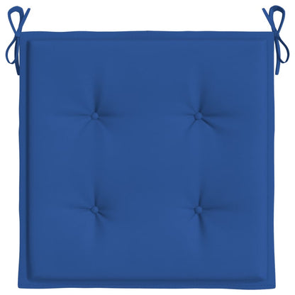 vidaXL Coussins de chaise de jardin 4 pcs bleu royal 50x50x3 cm