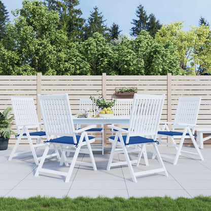 vidaXL Coussins de chaise de jardin 6 pcs bleu royal 50x50x3 cm