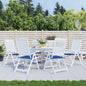 vidaXL Coussins de chaise de jardin 6 pcs bleu royal 50x50x3 cm