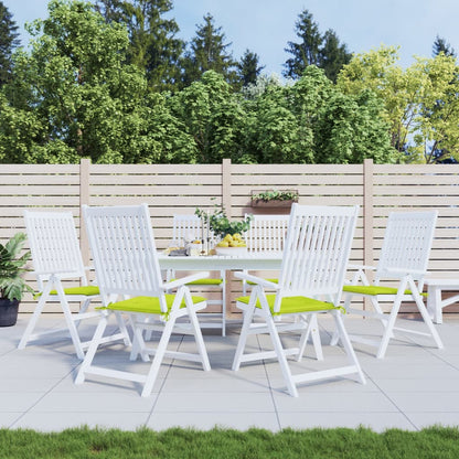 vidaXL Coussins de chaise de jardin 6 pcs vert vif 50x50x3 cm