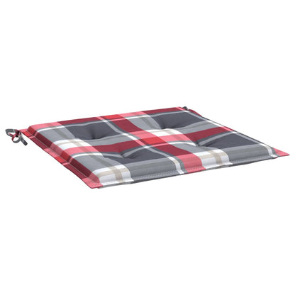 vidaXL Coussins de chaise de jardin 4 pcs carreaux rouges 50x50x3 cm