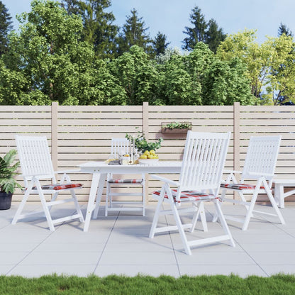 vidaXL Coussins de chaise de jardin 4 pcs carreaux rouges 50x50x3 cm