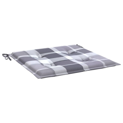 vidaXL Coussins de chaise de jardin 4 pcs carreaux gris 50x50x3 cm
