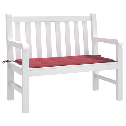 vidaXL Coussin de banc de jardin rouge bordeaux 100x50x3 cm