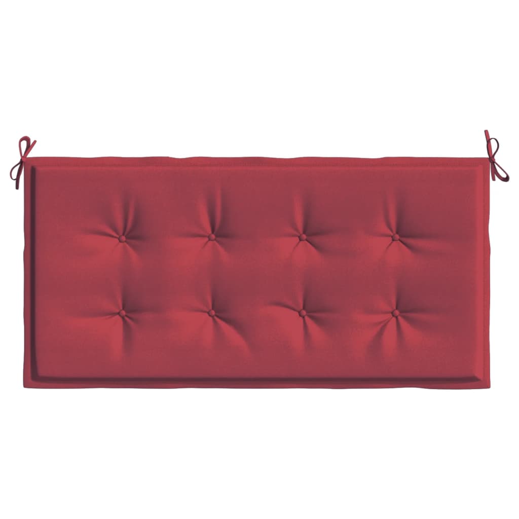 vidaXL Coussin de banc de jardin rouge bordeaux 100x50x3 cm