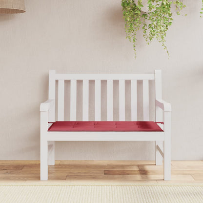 vidaXL Coussin de banc de jardin rouge bordeaux 100x50x3 cm