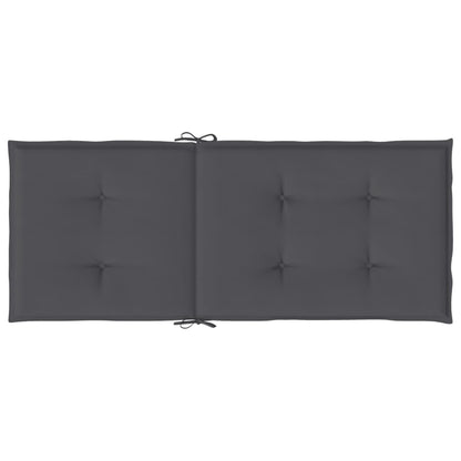 vidaXL Coussins de chaise de jardin à dossier haut lot de 6 anthracite