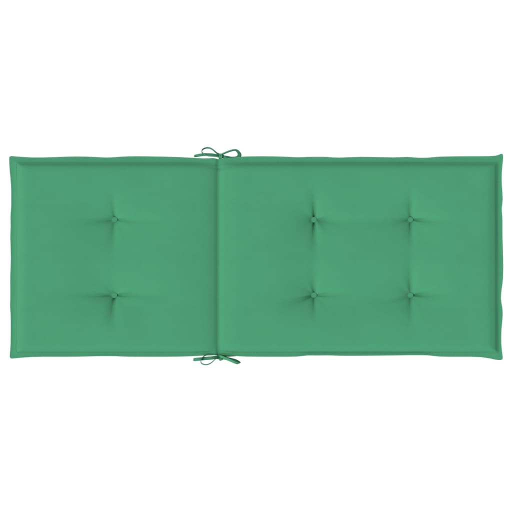 vidaXL Coussins de chaise de jardin à dossier haut lot de 6 vert tissu
