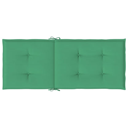 vidaXL Coussins de chaise de jardin à dossier haut lot de 6 vert tissu
