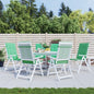 vidaXL Coussins de chaise de jardin à dossier haut lot de 6 vert tissu
