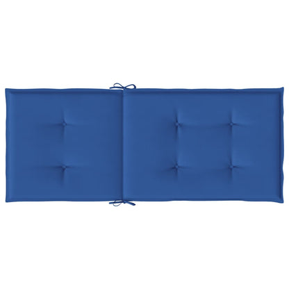 vidaXL Coussins de chaise de jardin à dossier haut lot de 6 bleu royal