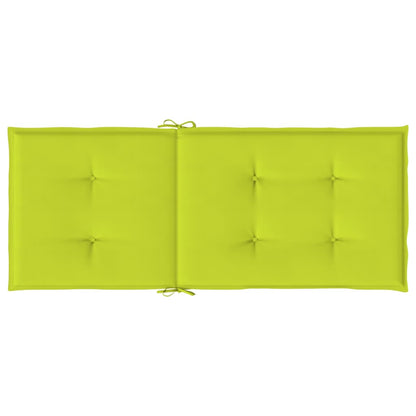 vidaXL Coussins de chaise de jardin à dossier haut lot de 4 vert vif