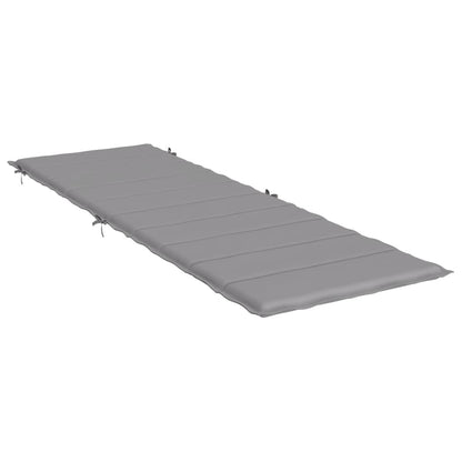 vidaXL Coussin de chaise longue gris 186x58x3 cm tissu oxford